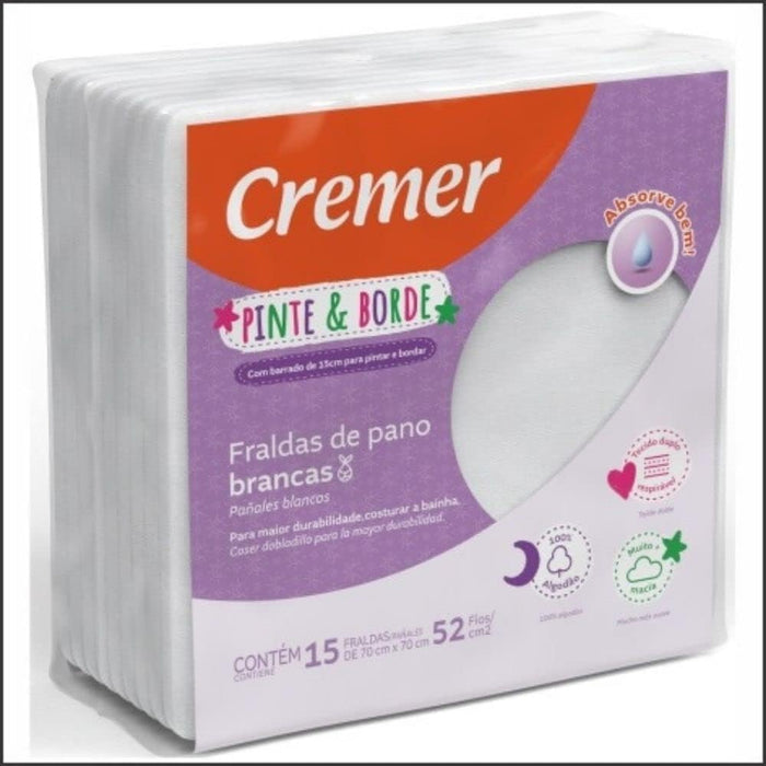 FRALDA PINTE E BORDE – TAMANHO 70X70CM – CREMER FUTURISTA