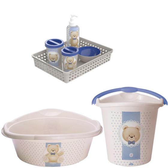 Bacia Azul 17L para Banho - Futurista Baby - Imagem 3