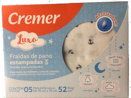 Fralda Cremer Luxo Masc 70x70 Conforto