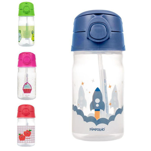 Garrafa com Canudo 270ml Azul - Futurista Baby - Imagem 2