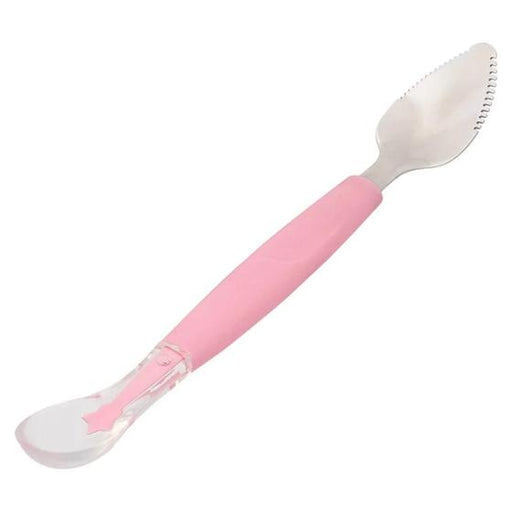 Colher 2 em 1 Rosa para Bebê - Futurista Baby