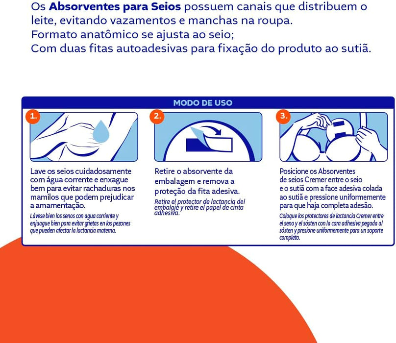 ABSORVENTE PARA SEIOS CREMER (30UNDS)