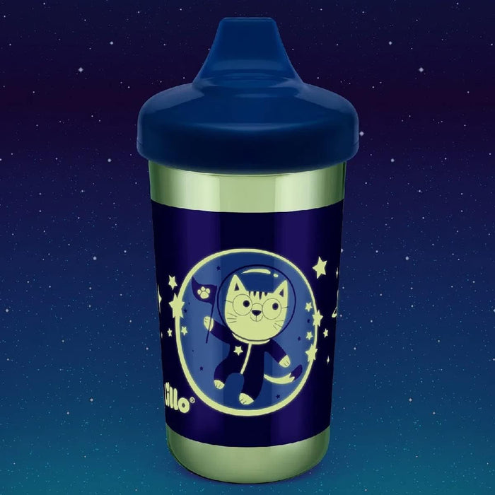 COPO GLOW MAX ANTIVAZAMENTO 320ML AZUL LILLO FUTURISTA