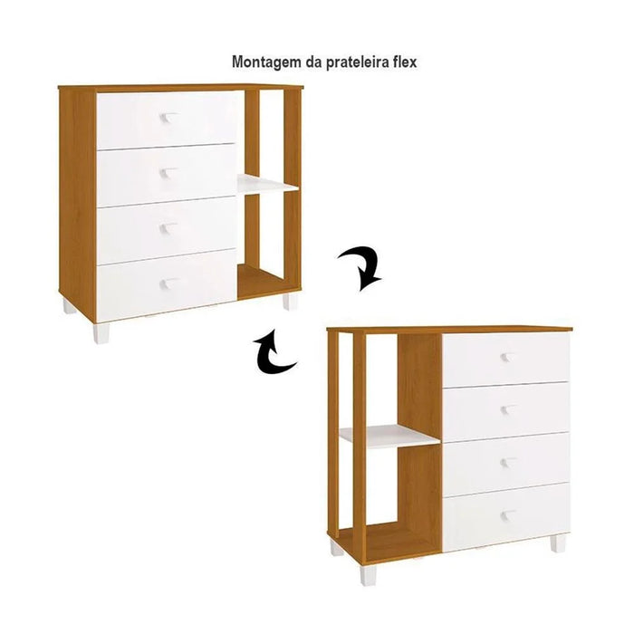 CÔMODA PRATELEIRA GINO FUTURISTA