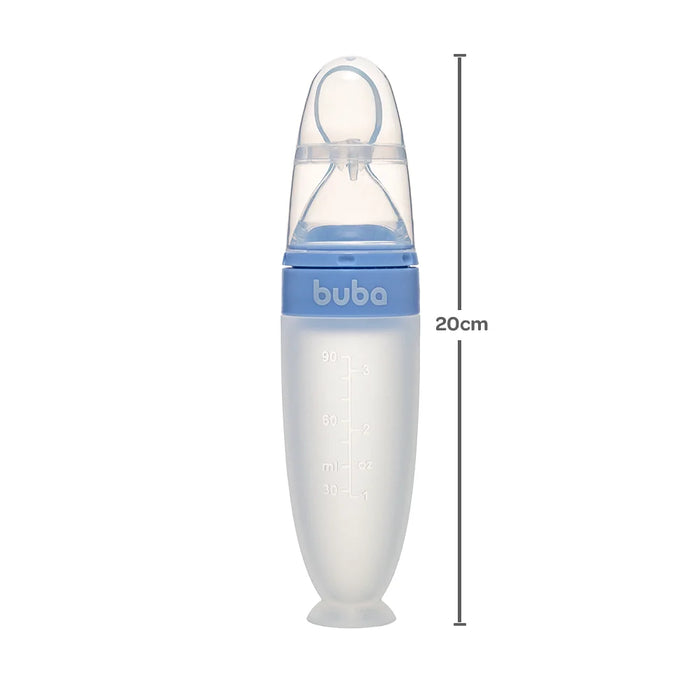 COLHER DOSADORA COM VENTOSA AZUL BUBA FUTURISTA