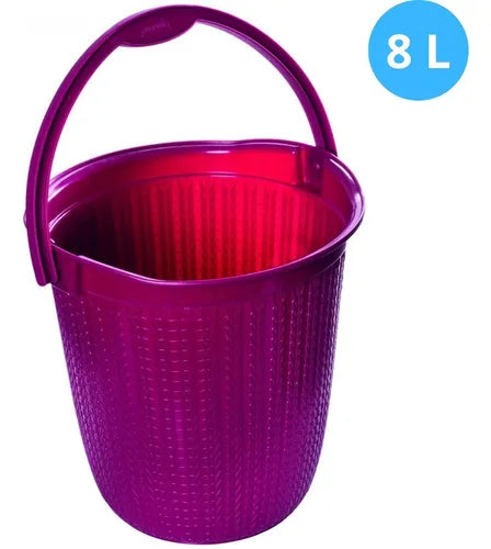 Balde Rosa 8L Trama Baby - Futurista Baby - Imagem 2