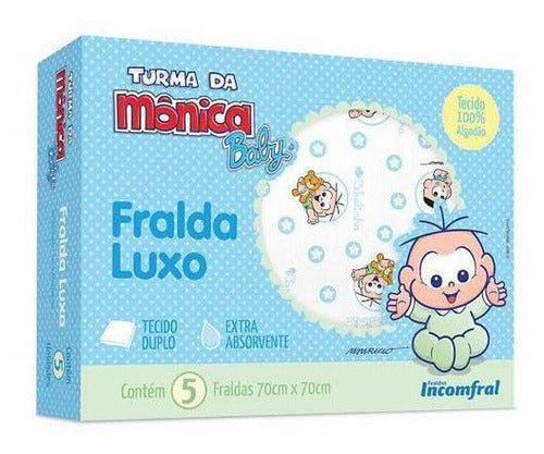 Fralda Luxo Feminina 70x70 - 5un - Futurista Baby - Imagem 2