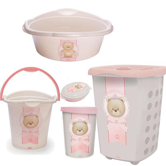 Bacia Rosa 17L para Bebê - Segura e Confortável | Futurista Baby - Imagem 3