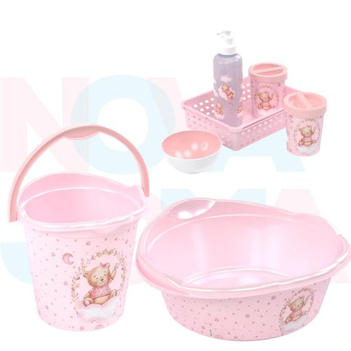 Bacia Rosa 17L para Bebê - Segura e Confortável | Futurista Baby