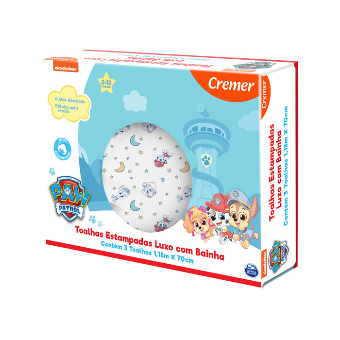 TOALHA LUXO ESTAMPADA PATRULHA CANINA – TAMANHO P CREMER FUTURISTA